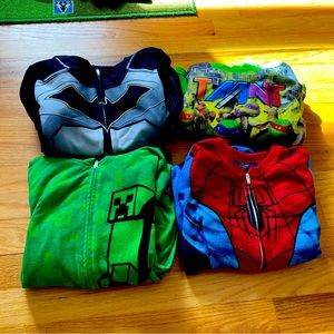 (4) character fleece pajama bundle